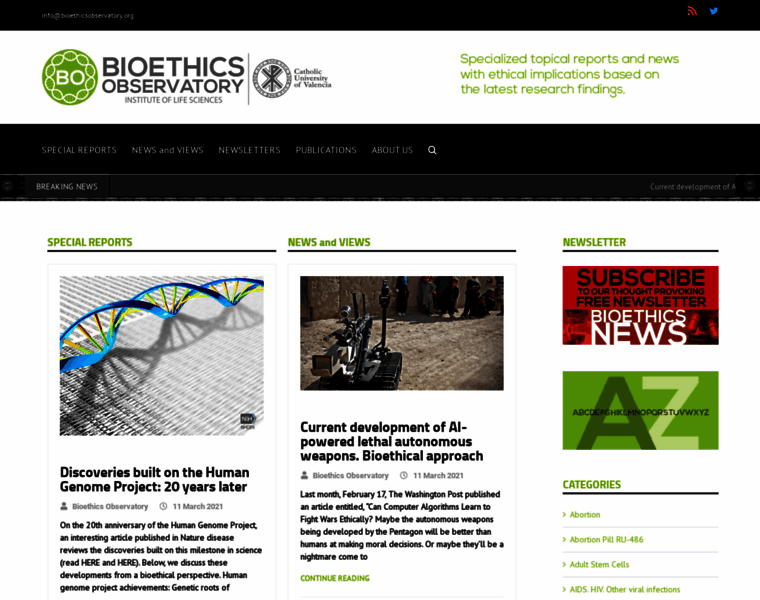 Bioethicsobservatory.org thumbnail