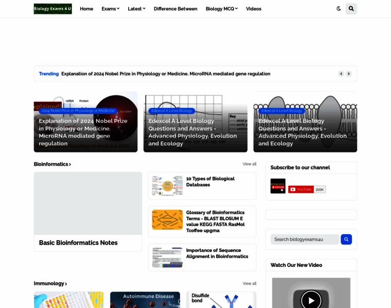 Biologyexams4u.com thumbnail