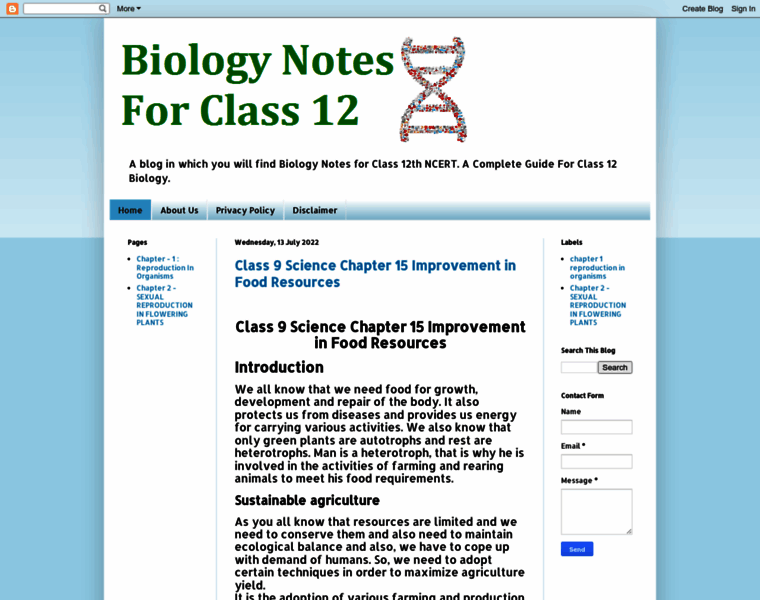 Biologynotesforclass12.blogspot.com thumbnail