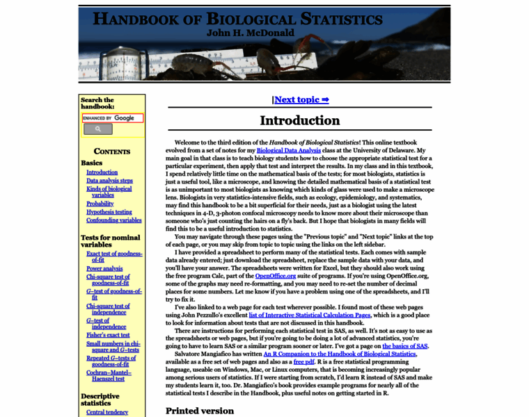 Biostathandbook.com thumbnail