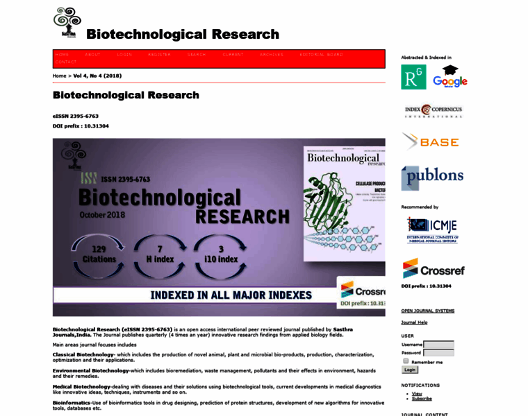 Biotechnologicalresearch.com thumbnail