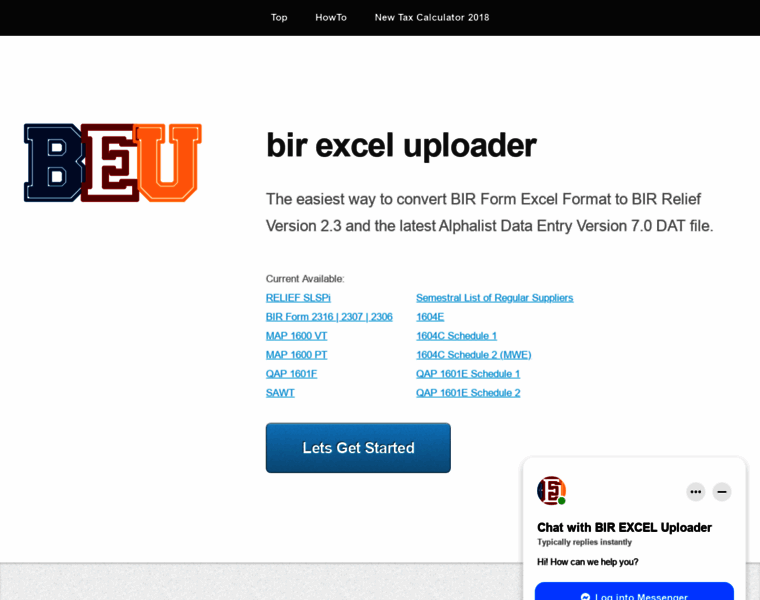 Bir-excel-uploader.com thumbnail