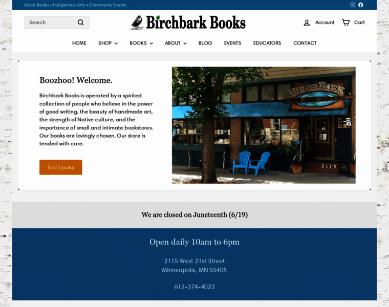 Birchbarkbooks.com thumbnail