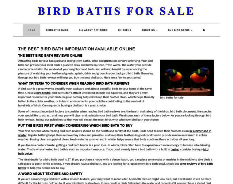 Birdbathsforsale.com thumbnail