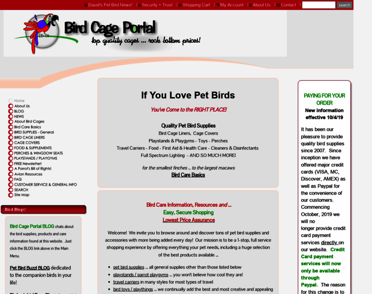 Birdcageportal.com thumbnail
