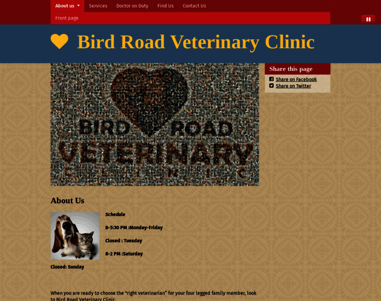 Birdroadveterinaryclinic.com thumbnail