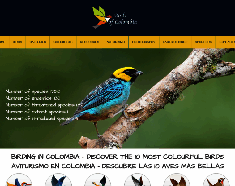Birdsofcolombia.com thumbnail