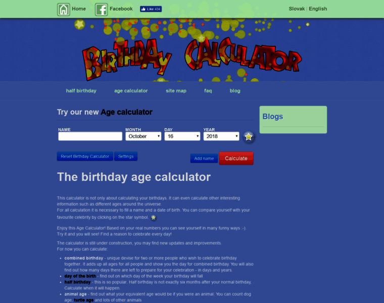 Birthdaycalculators.com thumbnail