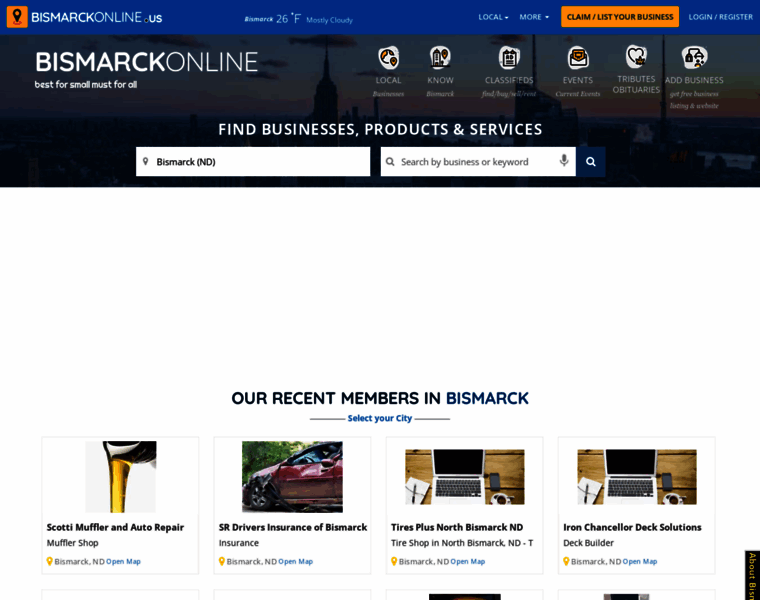 Bismarckonline.us thumbnail
