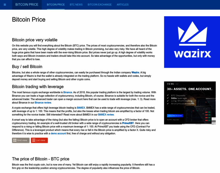 Bitcoin-price.in thumbnail