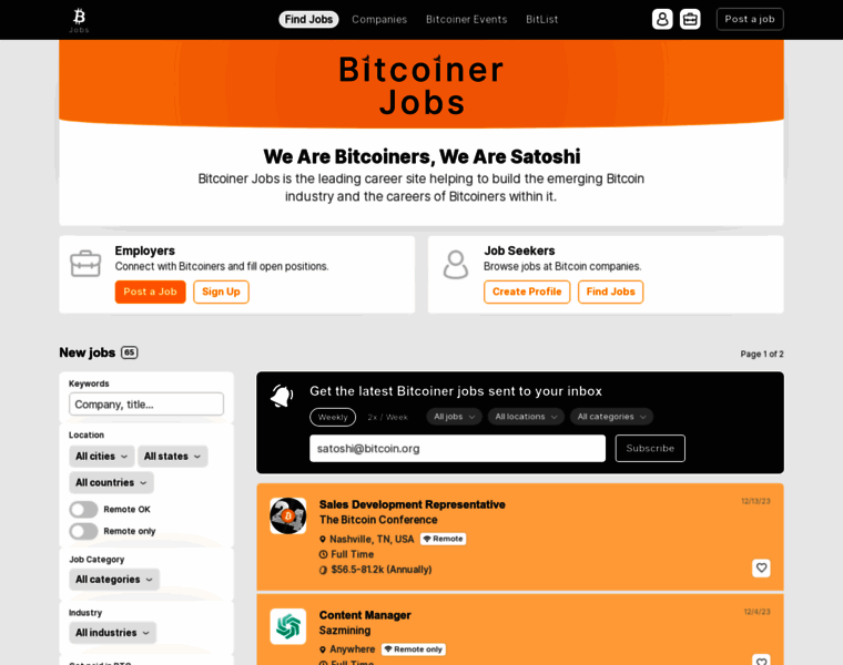 Bitcoinerjobs.com thumbnail