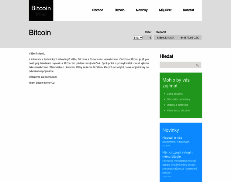 Bitcoinminer.cz thumbnail