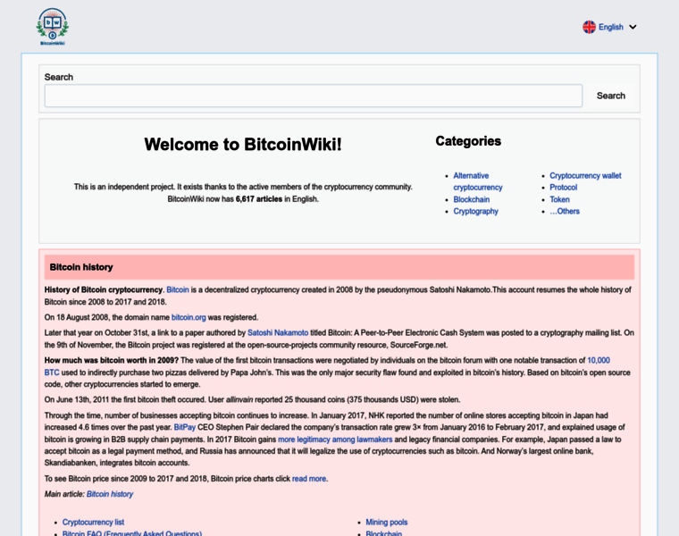 Bitcoinwiki.org thumbnail