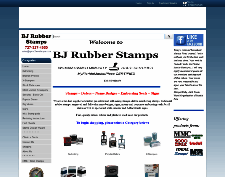 Bj-rubber-stamps.com thumbnail