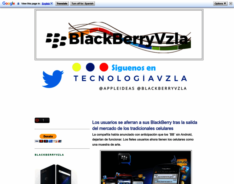 Blackberryvzla.com thumbnail