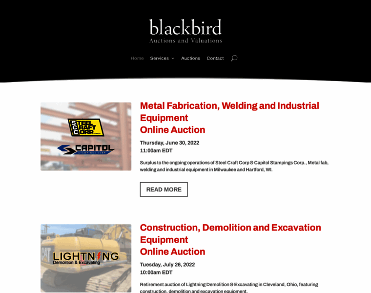Blackbirdauctions.com thumbnail