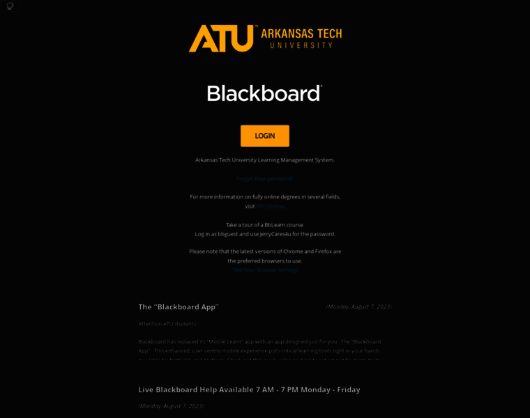 Blackboard.atu.edu thumbnail