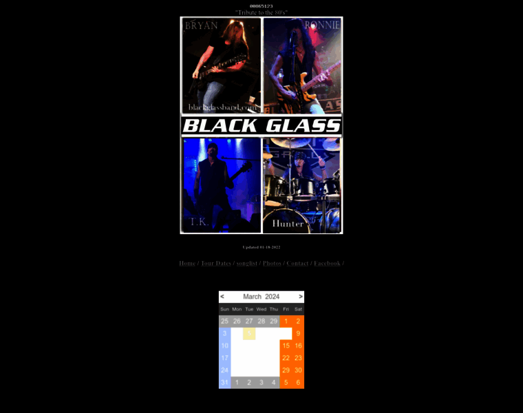 Blackglassband.com thumbnail