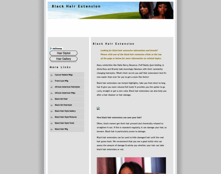 Blackhairextension.com thumbnail