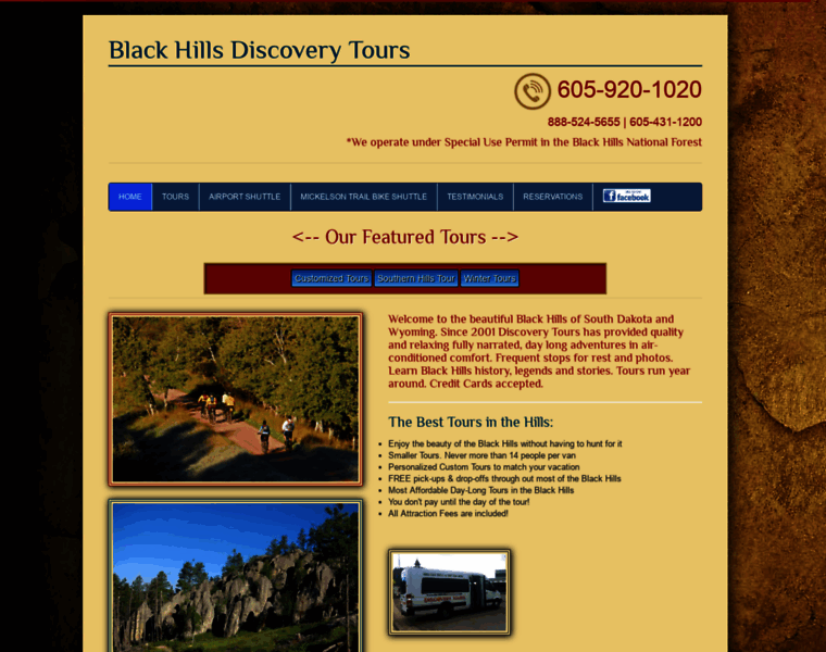 Blackhillsdiscoverytours.com thumbnail
