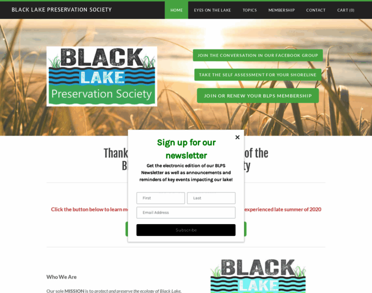 Blacklakepreservationsociety.org thumbnail