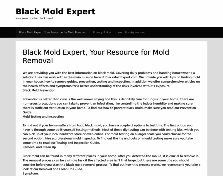 Blackmoldexpert.com thumbnail