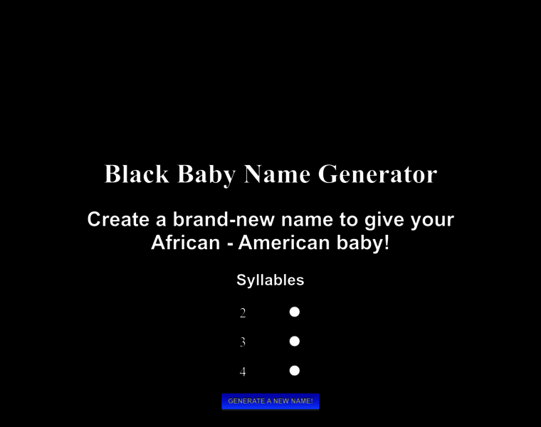 Blacknamegenerator.org thumbnail