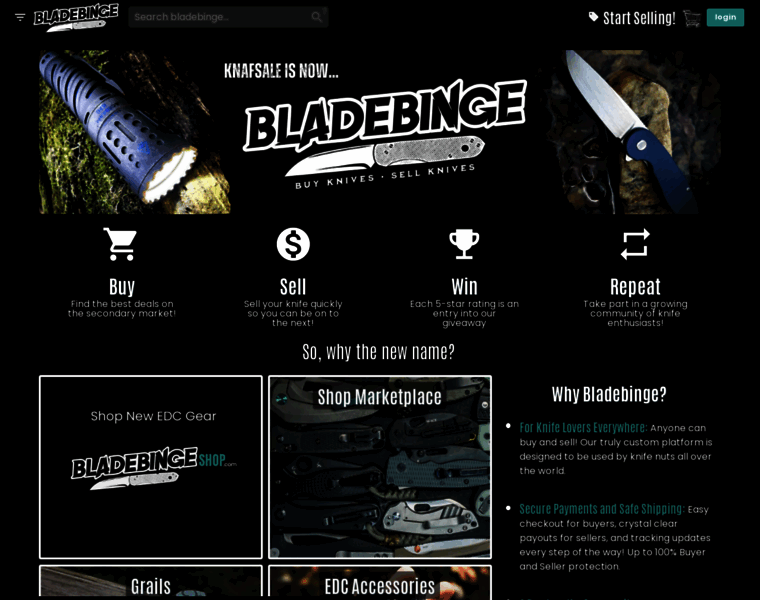 Bladebinge.com thumbnail