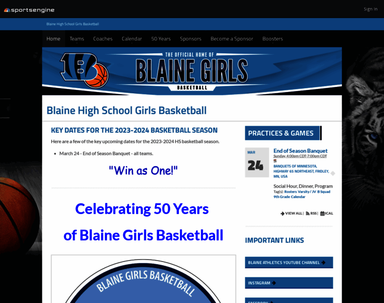 Blainegirlsbasketball.com thumbnail