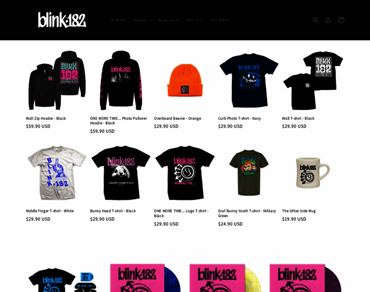 Blink182merch.com thumbnail