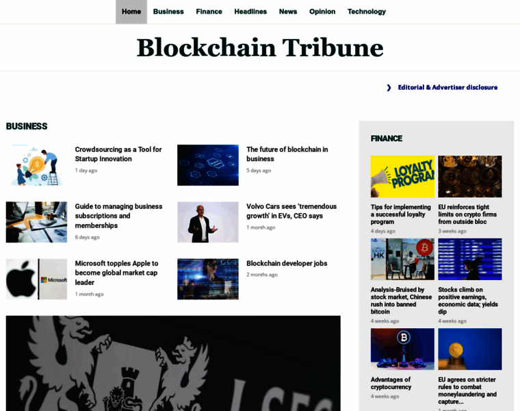 Blockchaintribune.com thumbnail