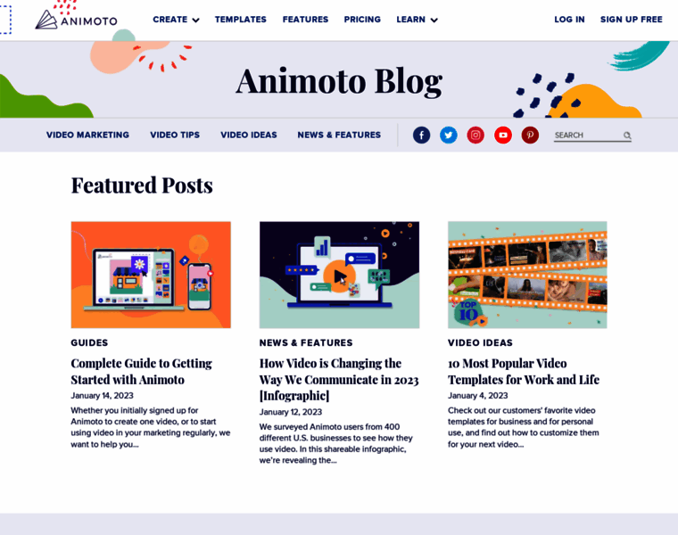 Blog.animoto.com thumbnail