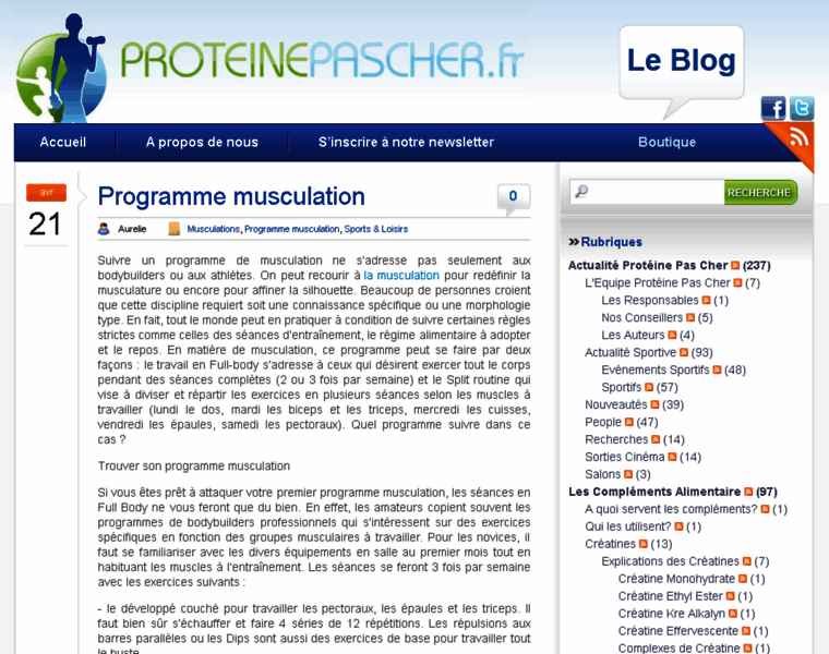Blog.proteinepascher.fr thumbnail