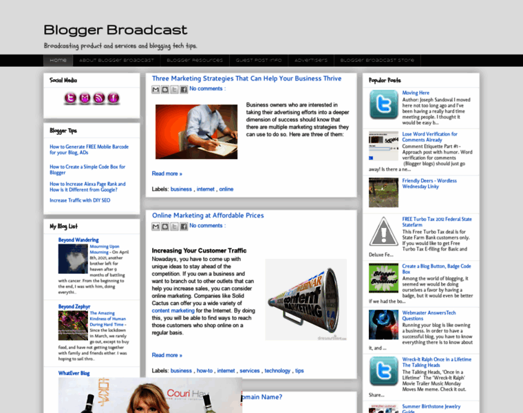 Bloggerbroadcast.com thumbnail