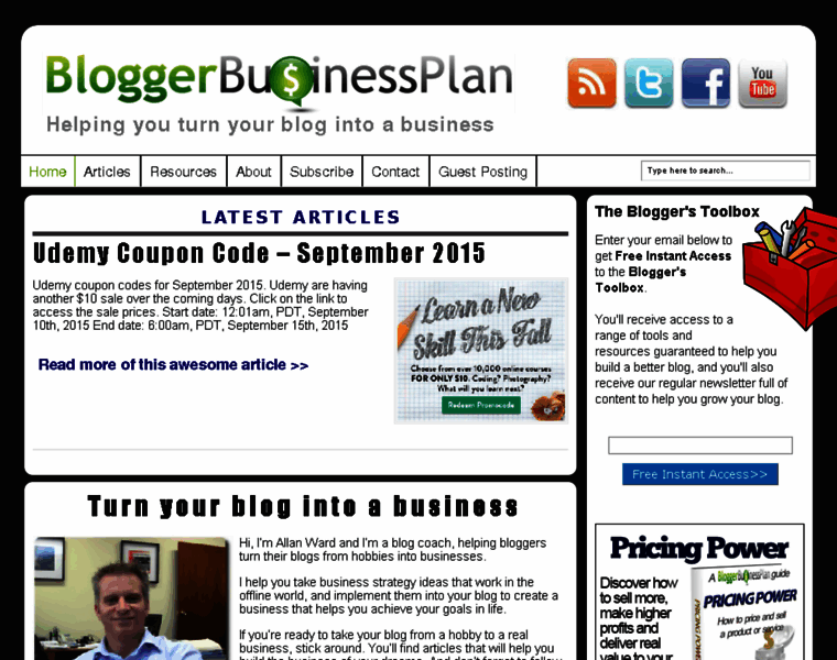 Bloggerbusinessplan.com thumbnail