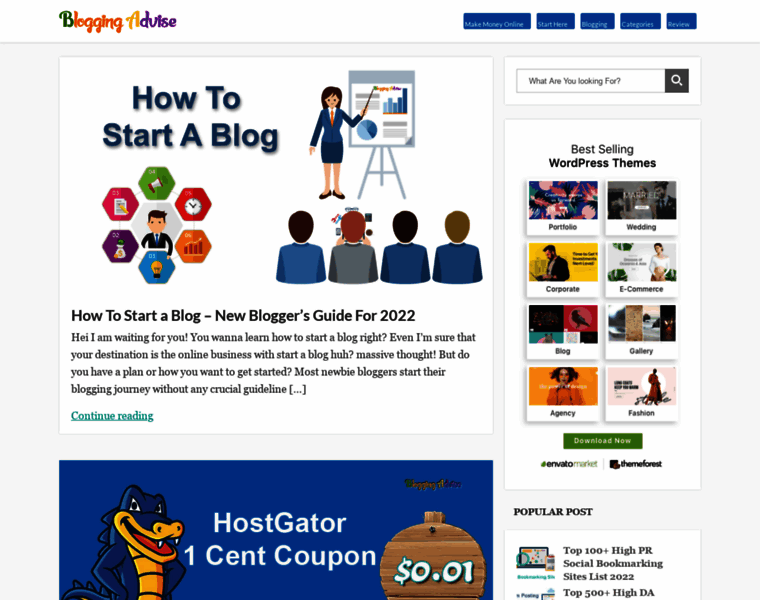 Bloggingadvise.com thumbnail