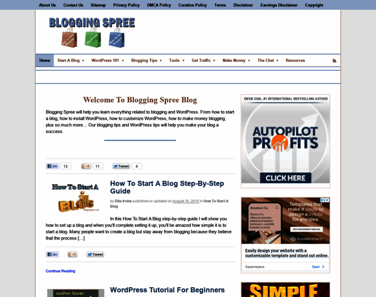Bloggingspree.com thumbnail