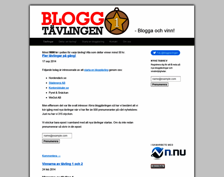 Bloggtavlingen.se thumbnail Bloggtavlingen.se thumbnail