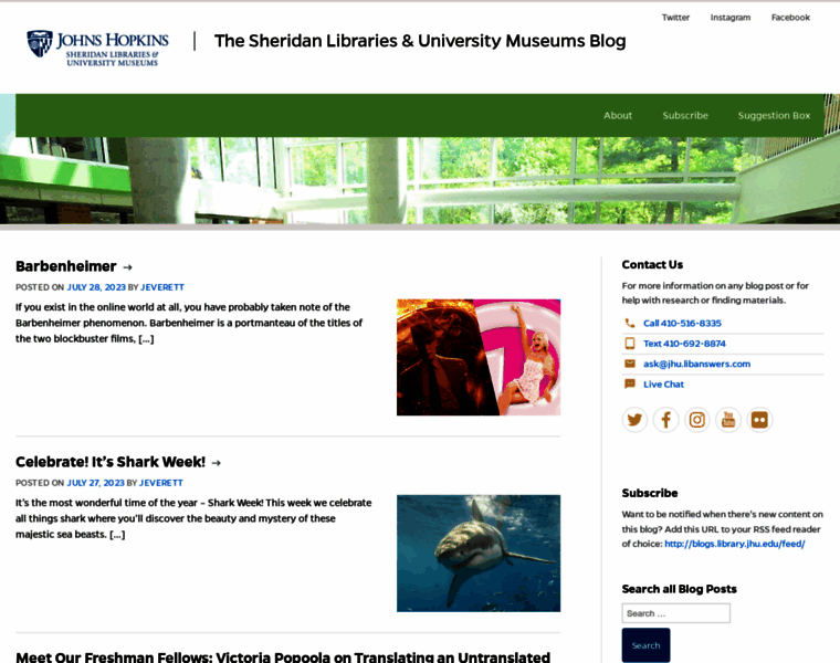Blogs.library.jhu.edu thumbnail