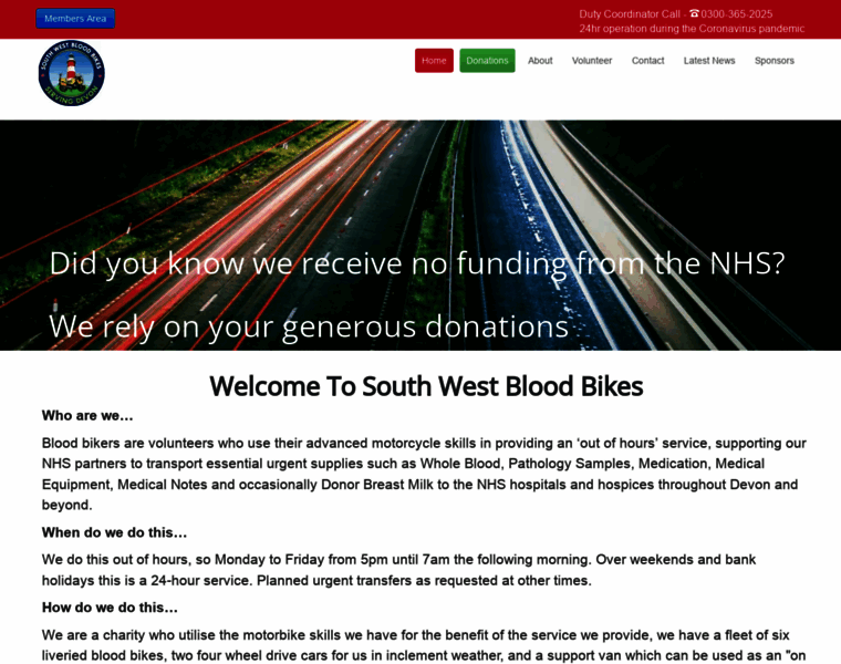 Bloodbikesdevon.org.uk thumbnail