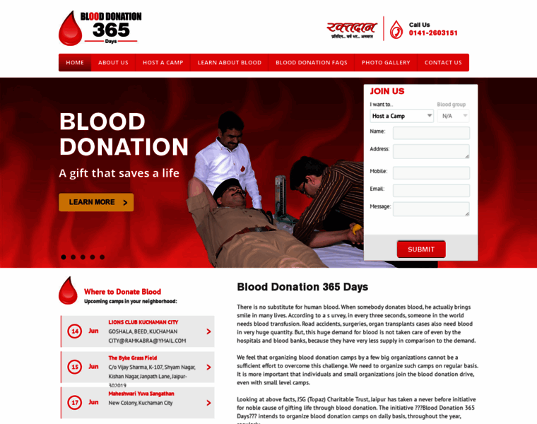 Blooddonation365days.com thumbnail