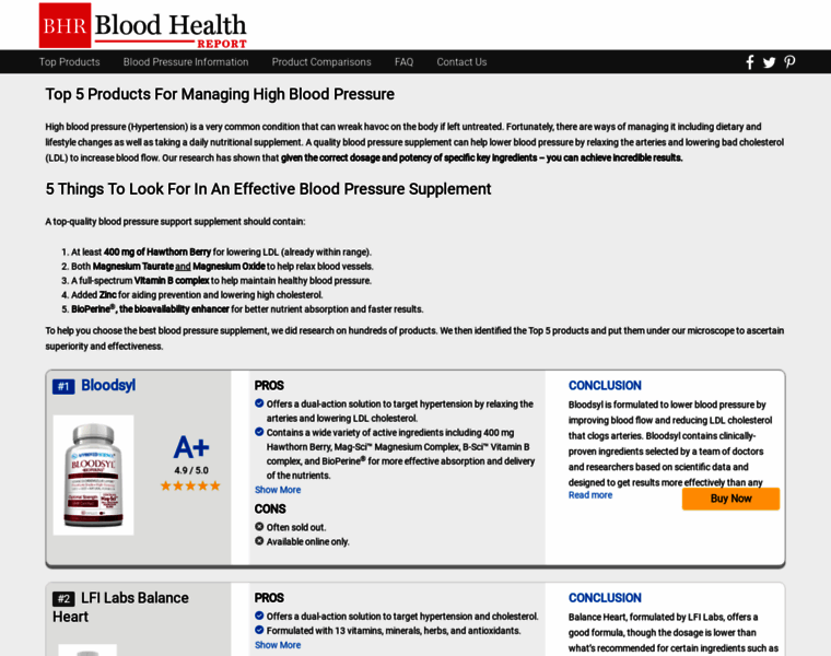 Bloodhealthreport.com thumbnail