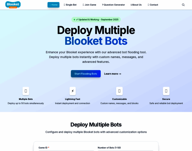 blooketbot.net at WI. Blooket Bot – AI Flooder, Auto Answers, and Spam ...