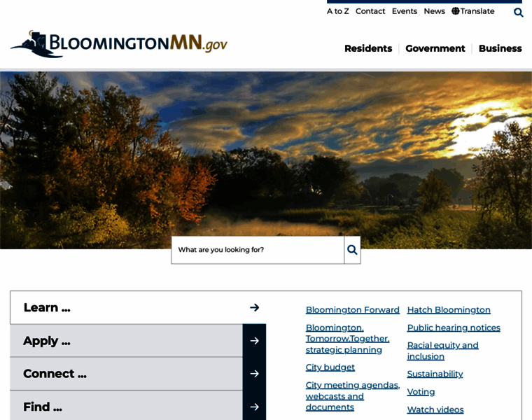 Bloomingtonmn.gov thumbnail