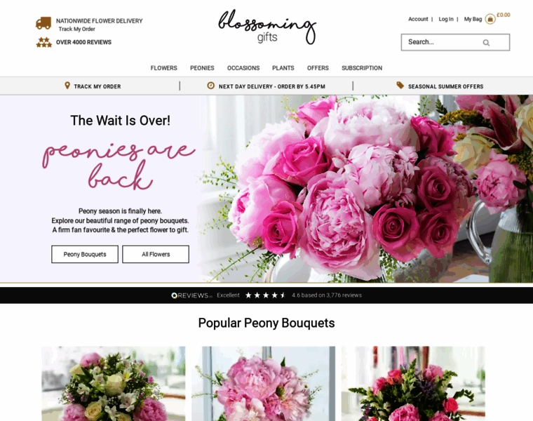 Blossominggifts.com thumbnail