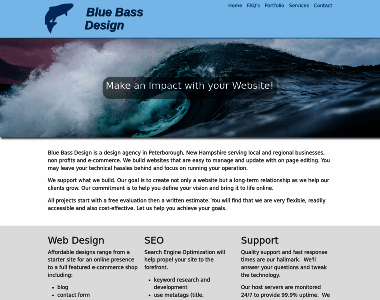 Bluebassdesign.com thumbnail