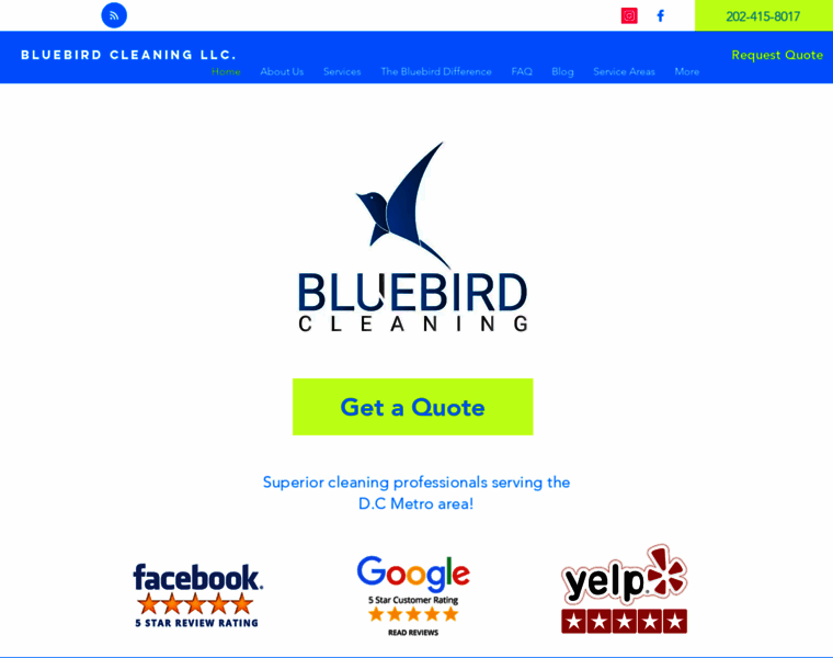 Bluebirdcleans.com thumbnail