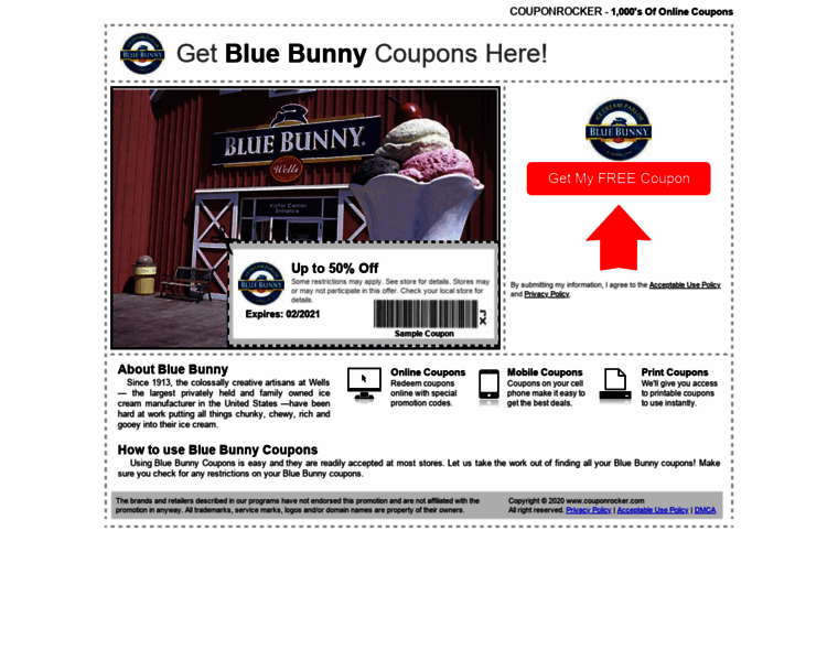 Bluebunny.couponrocker.com thumbnail