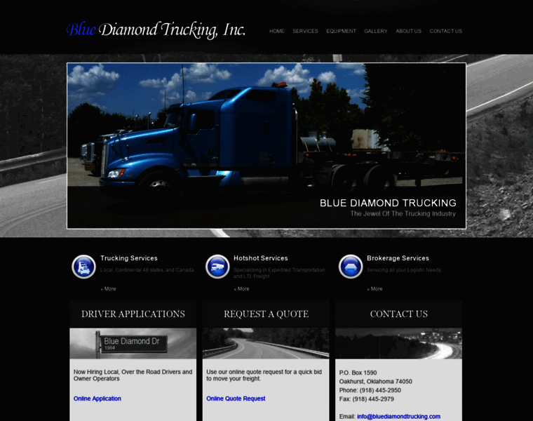 Bluediamondtrucking.com thumbnail