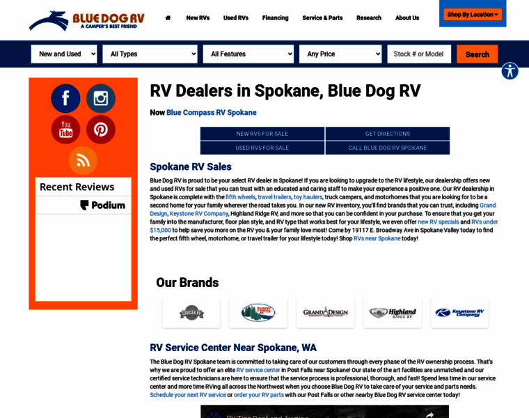 Bluedogrvspokane.com thumbnail